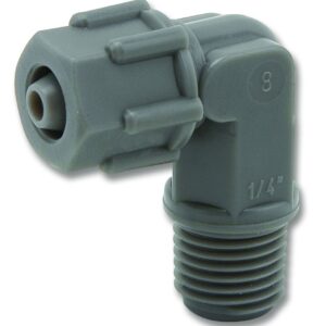 Conector comando codo 8 mm x 1/8"